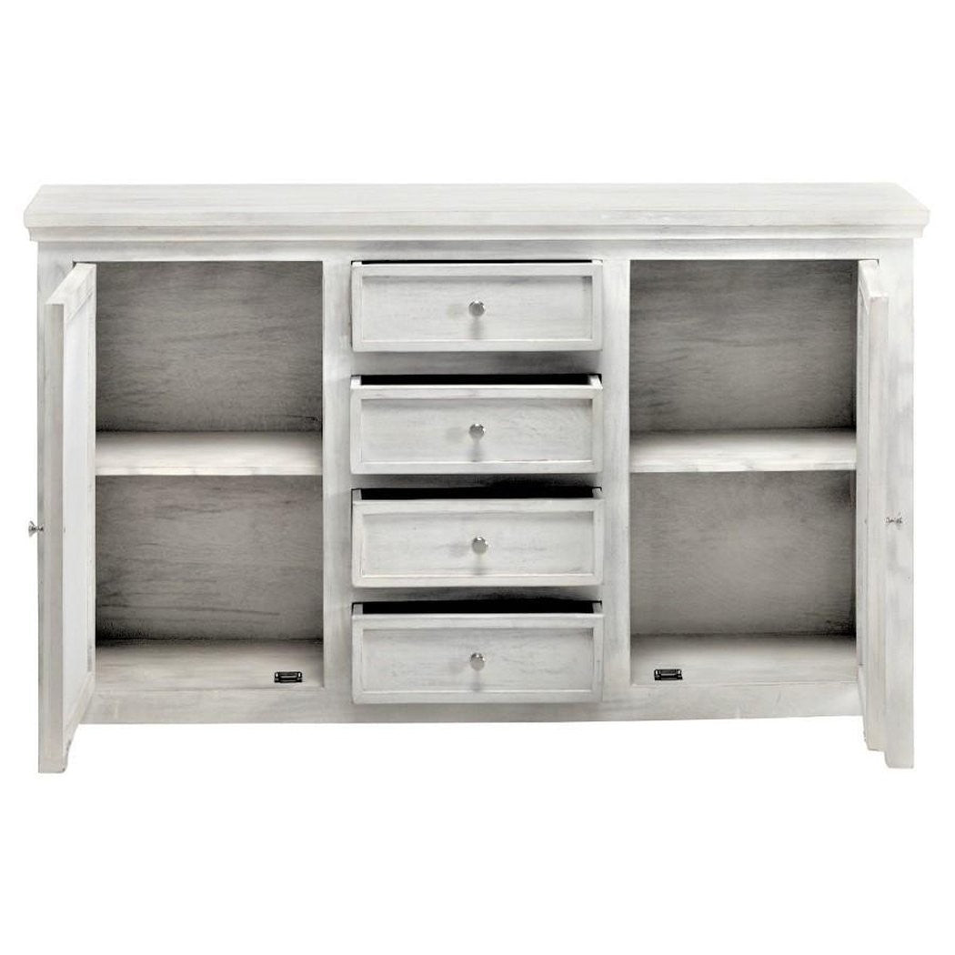 Hibashi Hand Carved Mirrored Sideboard – handcrafted solid wood furniture