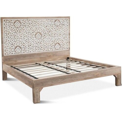 Hidd Hand Carved Solid Wood Queen/King Bed – handcrafted solid wood furniture