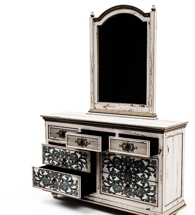 Huma Hand Carved Solid Wooden Bed / Bedroom Set by Hibashi Furniture – handcrafted solid wood furniture made in India