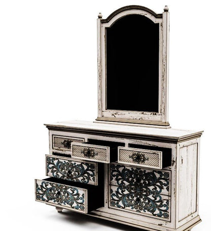 Huma Hand Carved Solid Wooden Bed / Bedroom Set by R-Designs Furniture – handcrafted solid wood furniture made in India