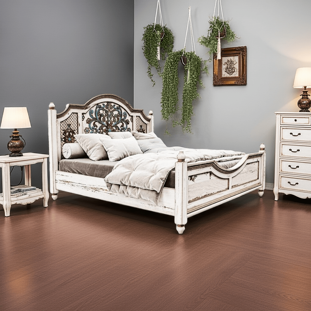 Huma Hand Carved Solid Wooden Bed / Bedroom Set - HF Commercial Furniture
