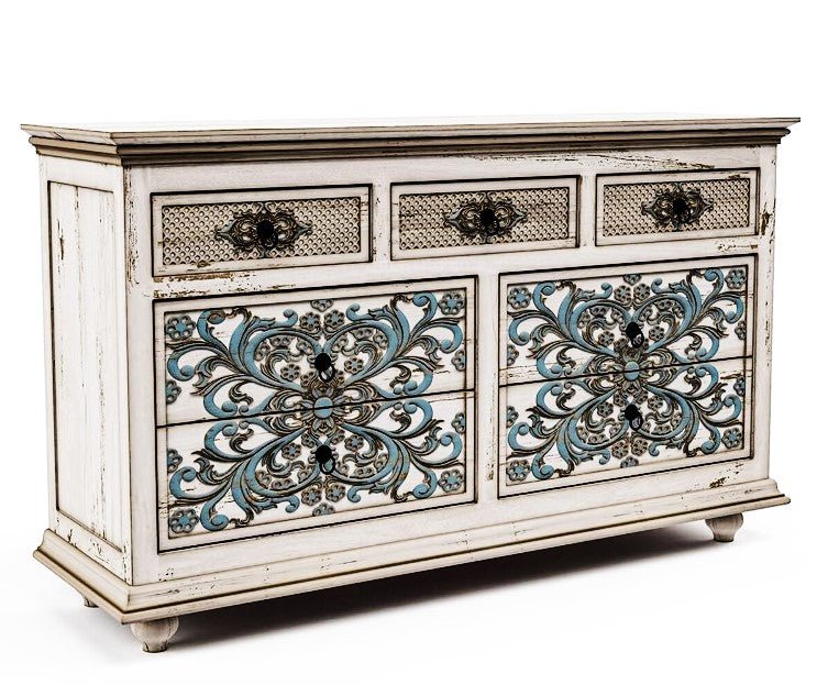 Huma Hand Carved Solid Wooden Bed / Bedroom Set by R-Designs Furniture – handcrafted solid wood furniture made in India