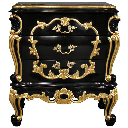 Huni Mango Wood Hand - Carved Bedside – handcrafted solid wood furniture