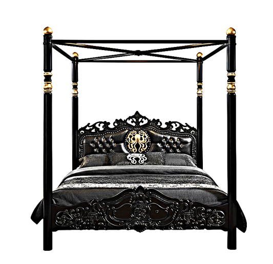 Huni Solid Mango Wood Hand Carved Bed – handcrafted solid wood furniture