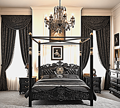 Huni Solid Mango Wood Hand Carved Bed by R-Designs Furniture – handcrafted solid wood furniture made in India