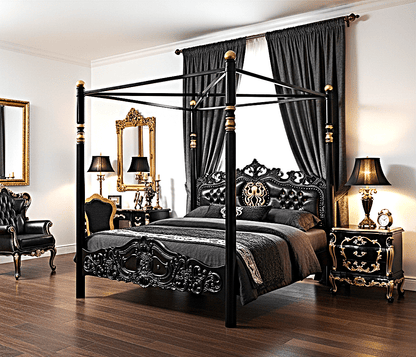 Huni Solid Mango Wood Hand Carved Bedside – handcrafted solid wood furniture
