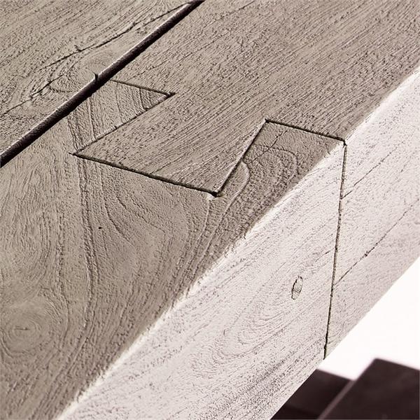 IBA Modern Industrial Dining Table – handcrafted solid wood furniture