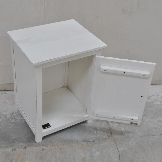 Indian Floral Design Hand Carved Wooden Bedside Table/ Hand Made Nightstand – handcrafted solid wood furniture