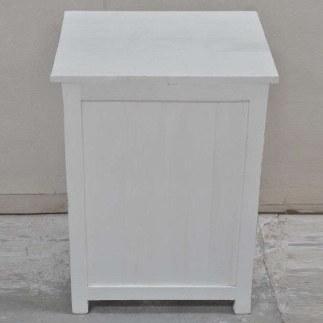 Indian Floral Design Hand Carved Wooden Bedside Table/ Hand Made Nightstand – handcrafted solid wood furniture