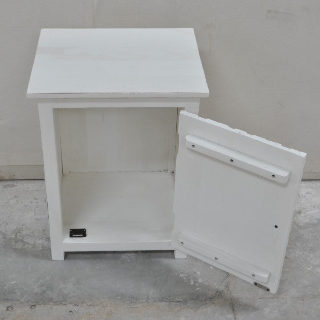 Indian Floral Design Hand Carved Wooden Bedside Table/ Hand Made Nightstand – handcrafted solid wood furniture