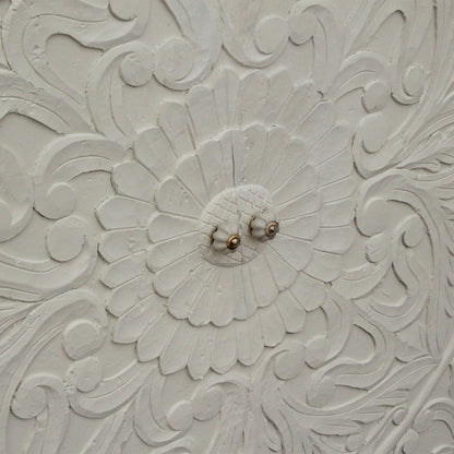 Indian Hand Carved Floral Design Solid Wooden Wardrobe/ Armoire – handcrafted solid wood furniture