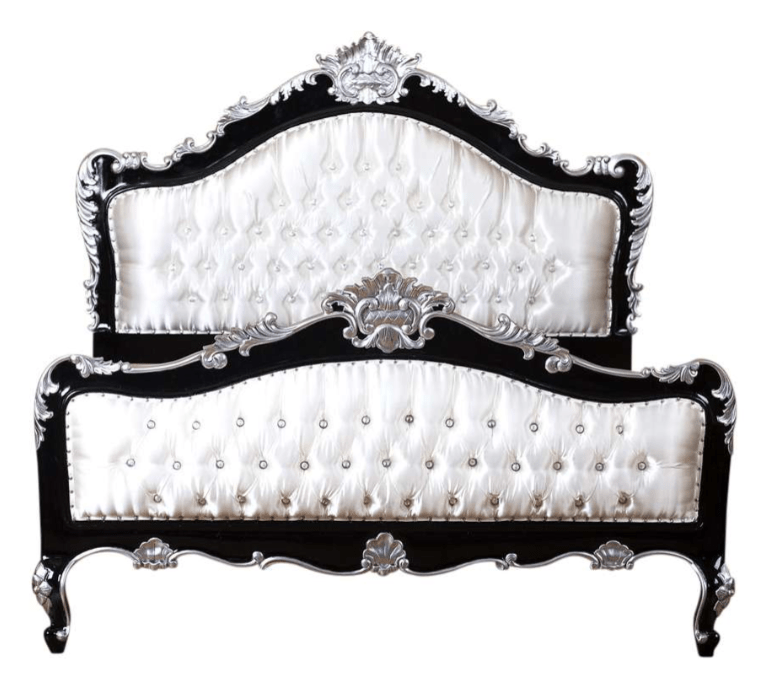 Jabs Hand carved Solid Wooden Upholstered Tufted Bed – handcrafted solid wood furniture