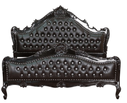 Jabs Hand carved Solid Wooden Upholstered Tufted Bed – handcrafted solid wood furniture