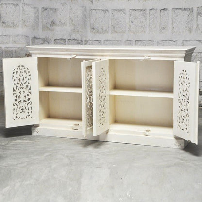 JALI SOLID 4 DOOR WOODEN SIDEBOARD – handcrafted solid wood furniture
