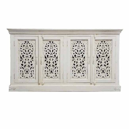 JALI SOLID 4 DOOR WOODEN SIDEBOARD – handcrafted solid wood furniture