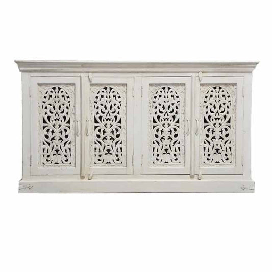 JALI SOLID 4 DOOR WOODEN SIDEBOARD – handcrafted solid wood furniture