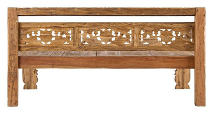 JAVA Hand Carved Wooden Bench – handcrafted solid wood furniture