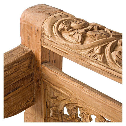JAVA Hand Carved Wooden Bench – handcrafted solid wood furniture