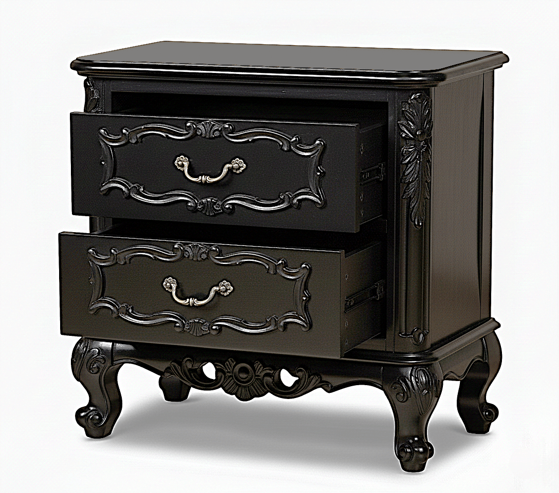 Kabak Gothic Hand Carved Solid Wooden Canopy Platform Bed – handcrafted solid wood furniture