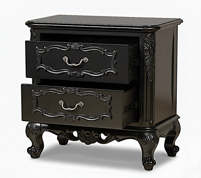 Kabak Gothic Hand Carved Solid Wooden Canopy Platform Bed – handcrafted solid wood furniture