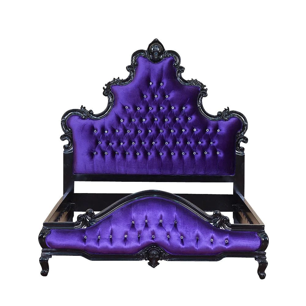 Kate Hand Carved Solid Wooden Tufted Bed – handcrafted solid wood furniture