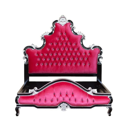Kate Hand Carved Solid Wooden Tufted Bed – handcrafted solid wood furniture