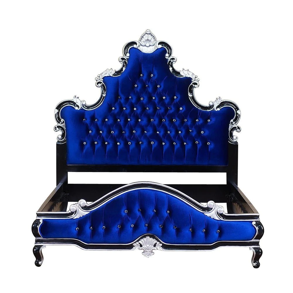 Kate Hand Carved Solid Wooden Tufted Bed – handcrafted solid wood furniture