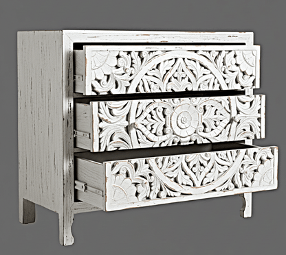 Lombok Wooden Dresser Chest of 3 Drawer Cabinet – handcrafted solid wood furniture