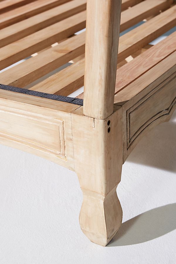 Lotus Hand Carved Solid Wooden Indoor / Outdoor Daybed – handcrafted solid wood furniture
