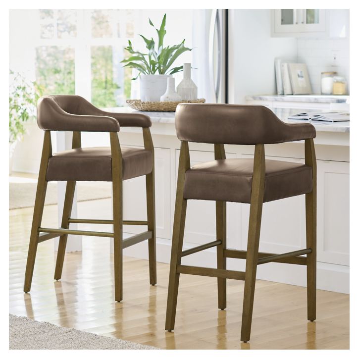 Lucidus Bar and Counter Stool – handcrafted solid wood furniture