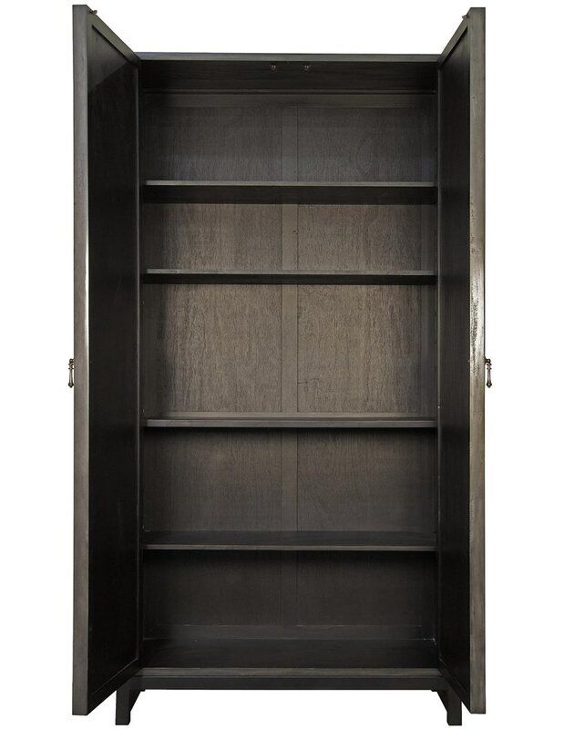 Luna Hand Solid Wooden Carved Armoire - Storage Cabinet – handcrafted solid wood furniture