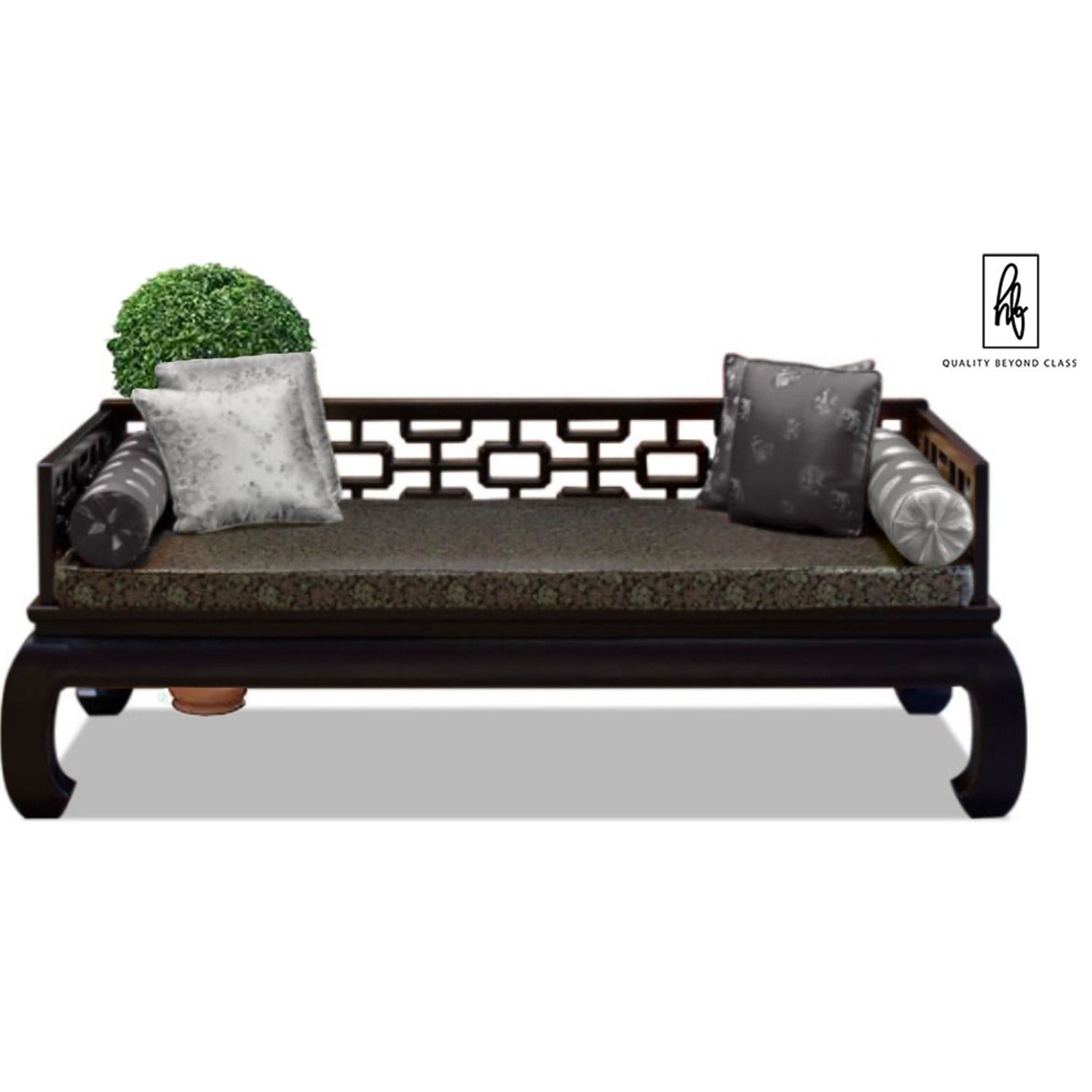 MAGI Solid Mango Wood Hand Carved Daybed – handcrafted solid wood furniture