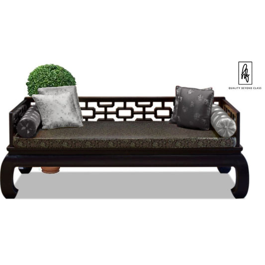 MAGI Solid Mango Wood Hand Carved Daybed – handcrafted solid wood furniture
