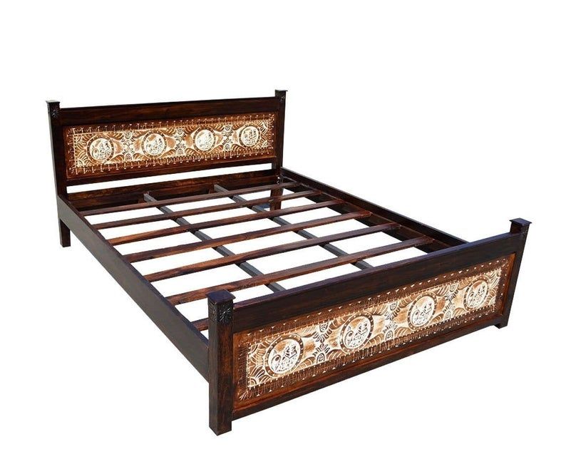 Maharaja Indian Wooden Bed – handcrafted solid wood furniture