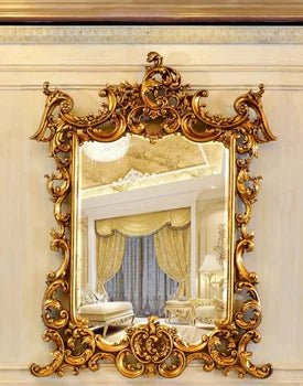 Majestic Hand Carved Solid Mango Wood Console Table and Mirror Set – handcrafted solid wood furniture