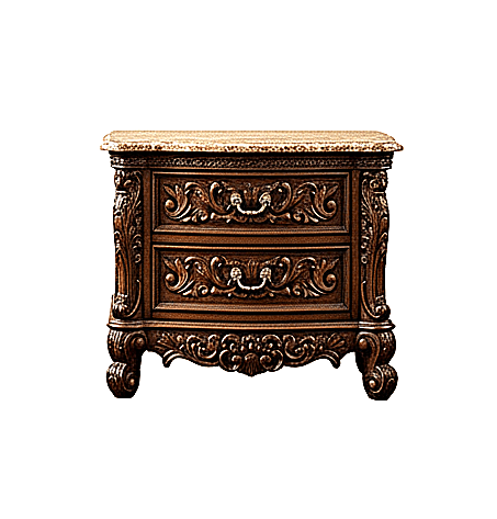 🪶 Majestic Lion Hand - Carved Solid Mango Wood Bed / 3 - Piece Bedroom Set – handcrafted solid wood furniture