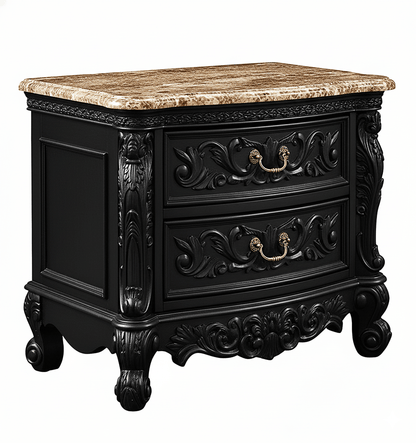🪶 Majestic Lion Hand - Carved Solid Mango Wood Bed / 3 - Piece Bedroom Set – handcrafted solid wood furniture