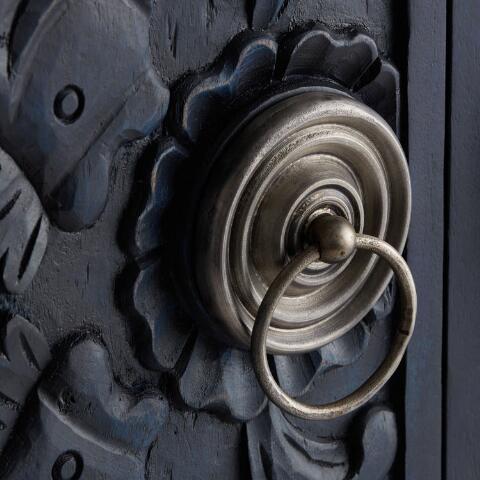 Manama Hand Carved Wood Fish Nairi Storage Cabinet - HF Commercial Furniture