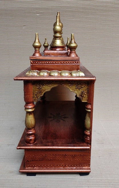 Mandla hand Carved Wooden Temple / Puja Ghar / Indian Temple – handcrafted solid wood furniture