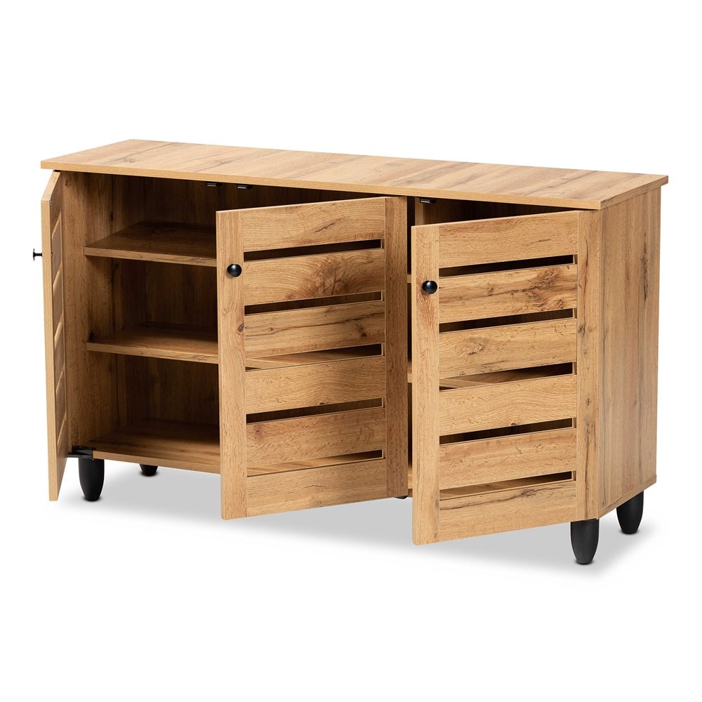 Maui Solid Wooden 3 - Door Entryway Storage Cabinet – handcrafted solid wood furniture