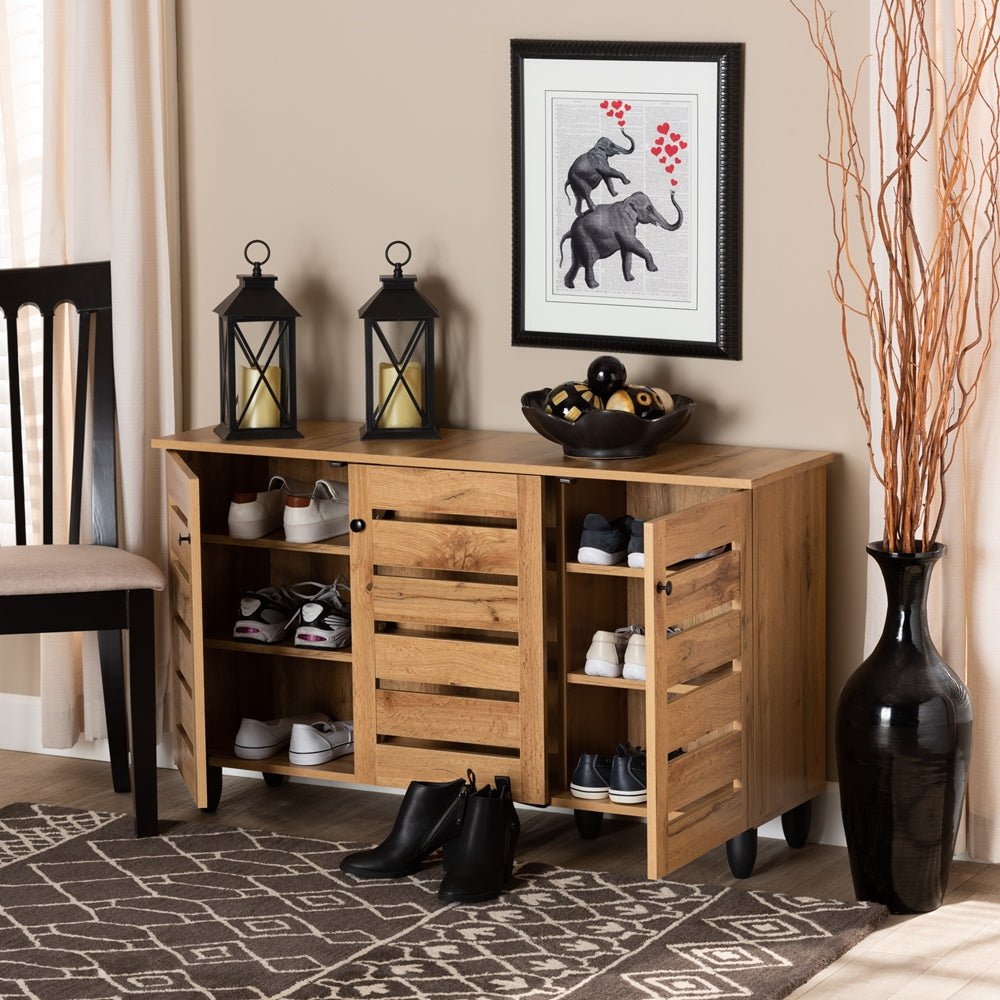 Maui Solid Wooden 3 - Door Entryway Storage Cabinet – handcrafted solid wood furniture