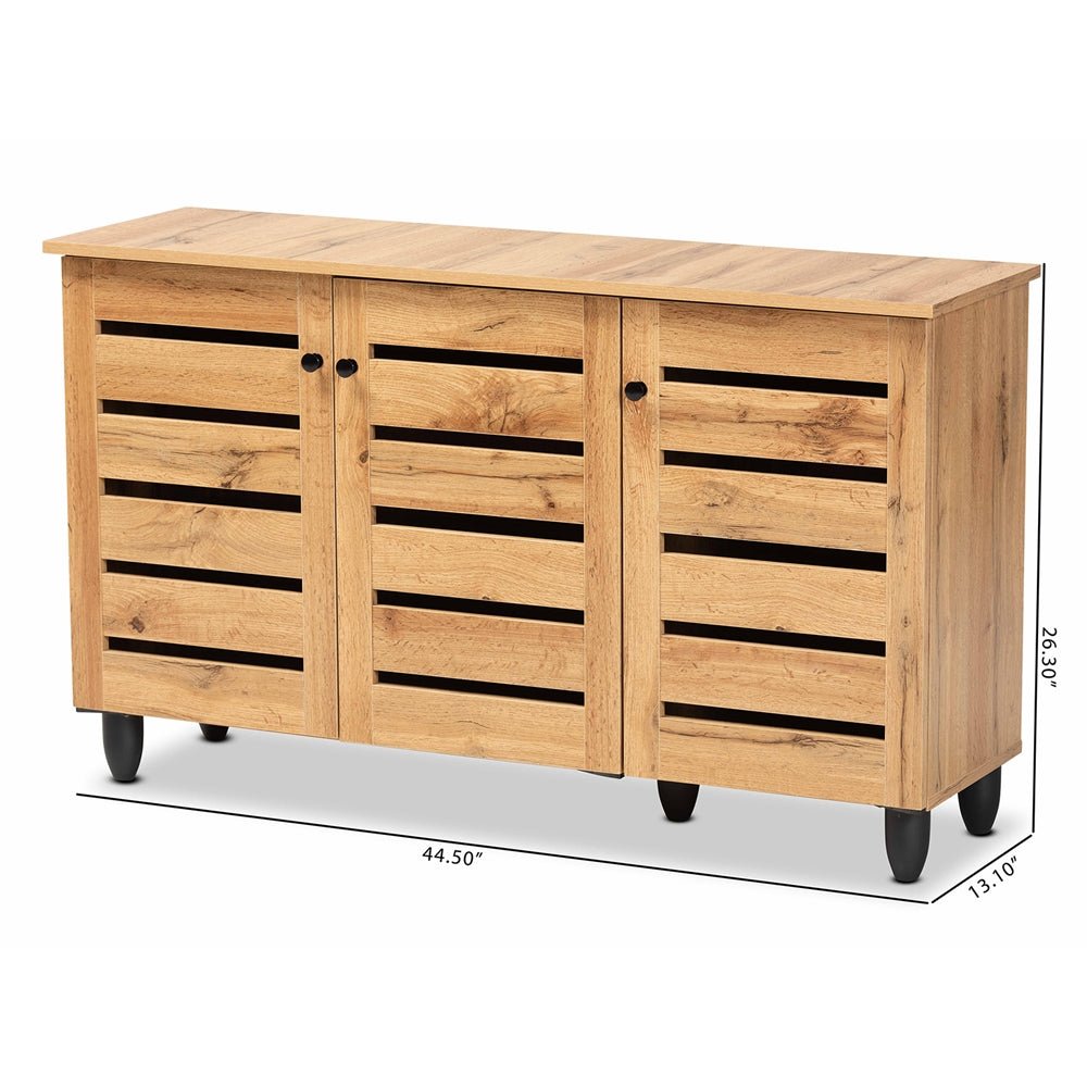 Maui Solid Wooden 3 - Door Entryway Storage Cabinet – handcrafted solid wood furniture