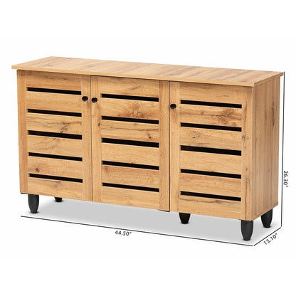 Maui Solid Wooden 3 - Door Entryway Storage Cabinet – handcrafted solid wood furniture