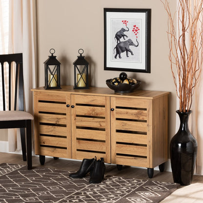 Maui Solid Wooden 3 - Door Entryway Storage Cabinet – handcrafted solid wood furniture