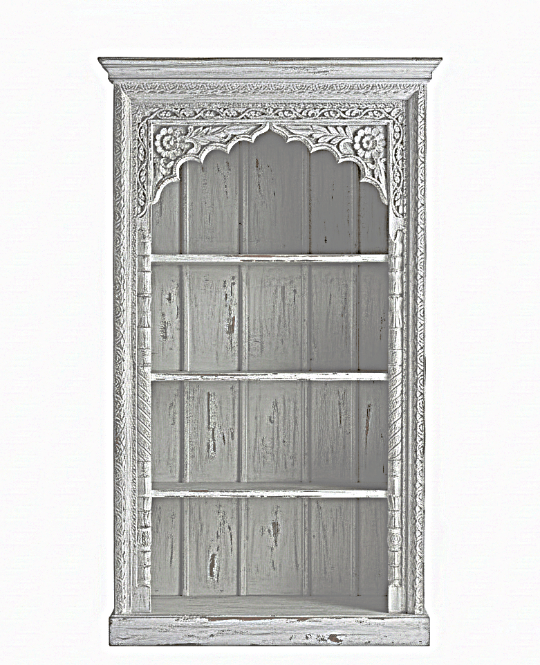 Mughal Style Indian Bookshelf by Hibashi Furniture – handcrafted solid wood furniture made in India