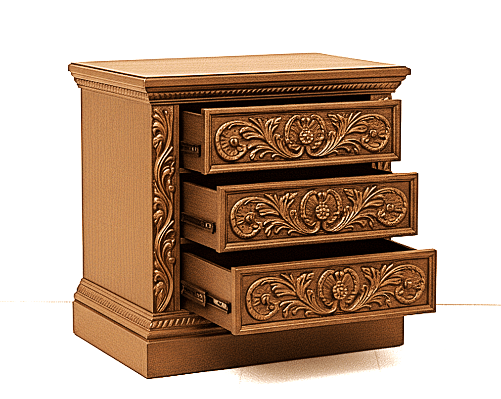 Nawab Solid Wooden Hand carved Mughal Platform Bed by R-Designs Furniture – handcrafted solid wood furniture made in India
