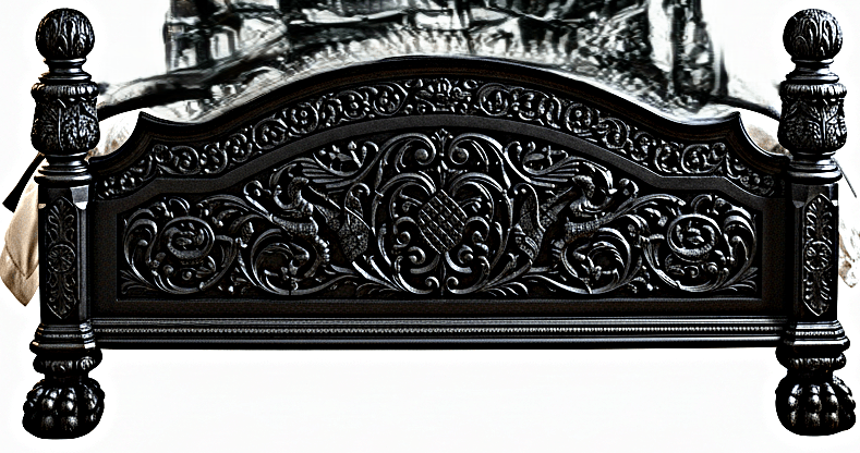 Nawab Solid Wooden Hand carved Mughal Platform Bed by R-Designs Furniture – handcrafted solid wood furniture made in India