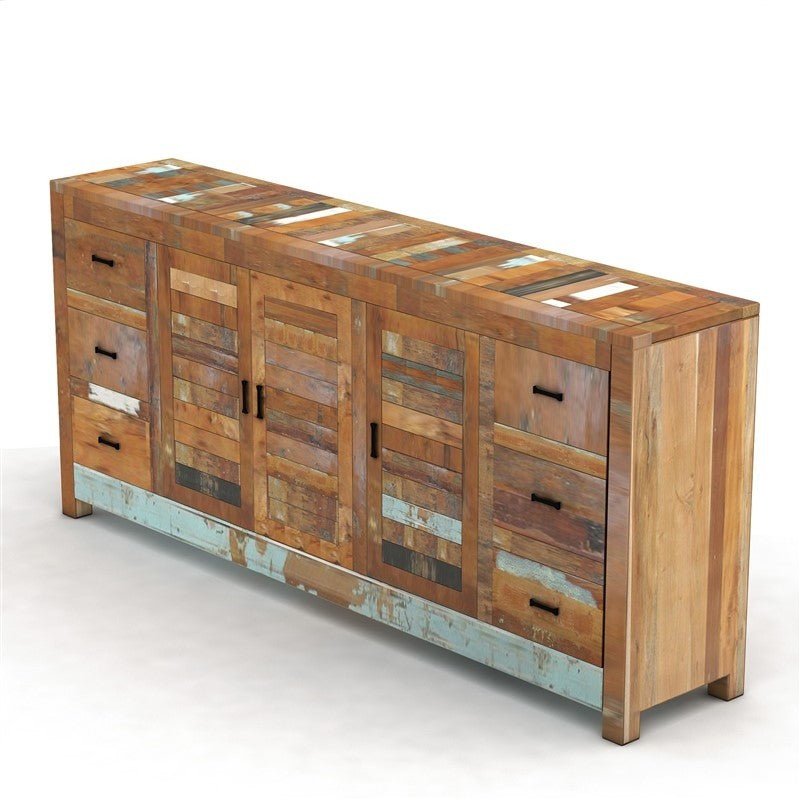 NIRVANA MULTI - COLOR TIMBER SIDEBOARD - 100 - 225 - 50 – handcrafted solid wood furniture