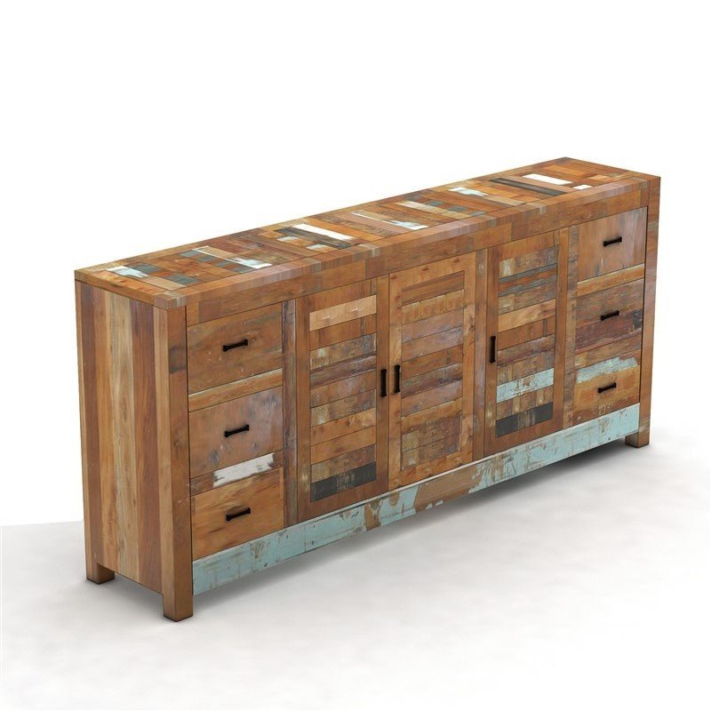 NIRVANA MULTI - COLOR TIMBER SIDEBOARD - 100 - 225 - 50 – handcrafted solid wood furniture