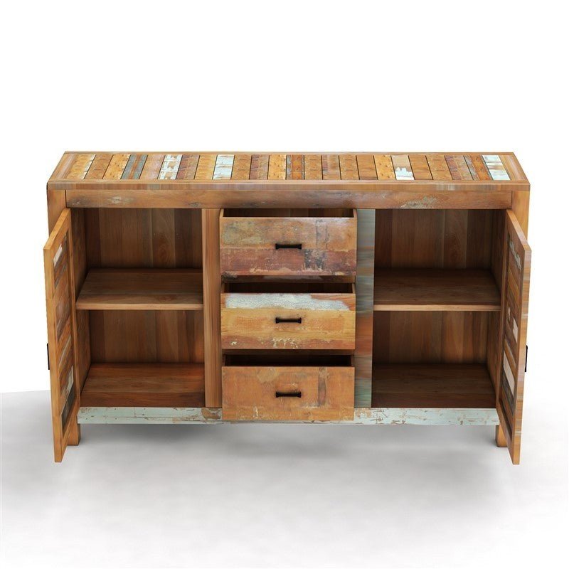 NIRVANA MULTI - COLOR TIMBER SIDEBOARD M - 160 - 50 - 100 – handcrafted solid wood furniture